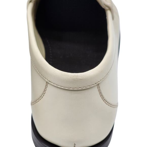 Saint Laurent YSL Monogram Leather Loafers Marble White EU 36.5 US 6.5 - $1050 - Picture 6 of 12